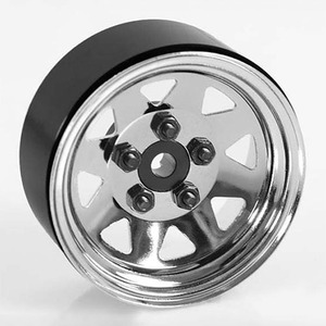 [#Z-Q0040] [1개 낱개] 5 Lug Wagon 1.9&quot; Single Steel Stamped Beadlock Wheel (Chrome)