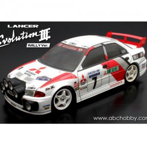 [66148](1:10 드리프트 / 투어링 ) Mitsubishi Lancer Evolution III 1996 WRC Edition 190mm Clear Body Set For 1/10 Scale (Clear)