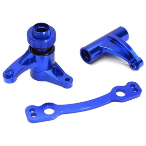 C28815BLUE Billet Machined Alloy Steering Bell Crank Set for Arrma 1/8 Kraton 6S BLX (Blue)
