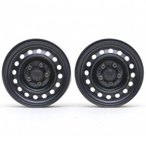 [#BRW780919FBK] 1.9&quot; 16-Hole Classic Steelie Reversible Beadlock Wheel w/ XT504 Hub Front (2) Black for All
