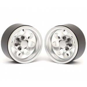 [#BRW780917S] 1.9 Terra Classic 8-Hole Aluminum Deep Dish Beadlock Wheels w/ XT601 Hubs (2) Silver for All