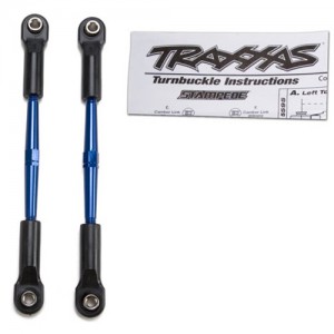 AX2336A Turnbuckles aluminum (blue-anodized) toe links 61mm (2) (assembled w/ rod ends &amp; hollow balls) (fits Stampede) (requires 5mm aluminum wrench #5477)