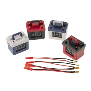 [레드케이스버전]#12343 RC Decorative Battery Box Set (Red) 배터리 리튬 배터리 LIPO 저전압 경보 차고 장식  12343