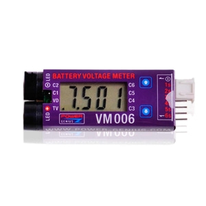 1-6S LiPo Battery Accurate Battery Voltage Meter LCD Liquid Crystal Display (LED지원 리포알람/저전압 경고부져 / 전압 체커기)  VM006