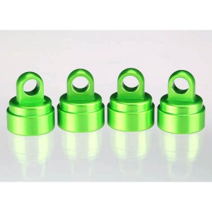 AX3767G Shock caps aluminum (green-anodized) (4) (fits all Ultra Shocks)