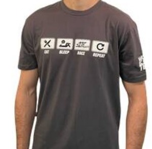 HB RACING HB Racing Eat/Sleep/Race/Repeat T-Shirt (XL) HB204764(GRAY)