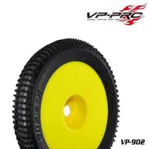 (1:8 트러기 타이어+휠)카터프STR Cutoff STR 1/8 Truggy Rubber Tyre[Unglued][Tyre＋insert＋zero offset Yellow dish rim]Extrem SupperFlexx한봉지 2개포함  [VP902U-ORY-XSF]