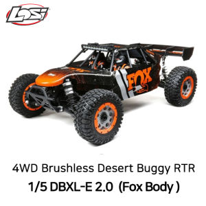 최신형 LOSI 1:5 DBXL-E 2.0 4WD Brushless Desert Buggy RTR with Smart, Fox Body   LOS05020V2T1