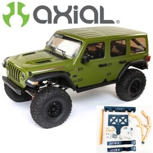 [AXI05000T1+YS01-SCX6] [역대급 초대형 라클차량+웨건링크 묶음세트]1/6 SCX6 Jeep JLU Wrangler 4WD Rock Crawler RTR: Green+웨건 링크 콤보세트
