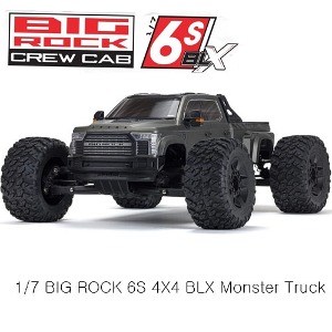 1/7 BIG ROCK 6S 4X4 BLX Monster Truck RTR, Gunmetal    ARA7612T1