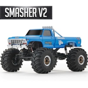 (추천) FMS 1:24 FCX24 Smasher V2 Monster Truck RTR Blue ** 고속저속 변경가능한 소형차량  FMS12402RTRBUV2
