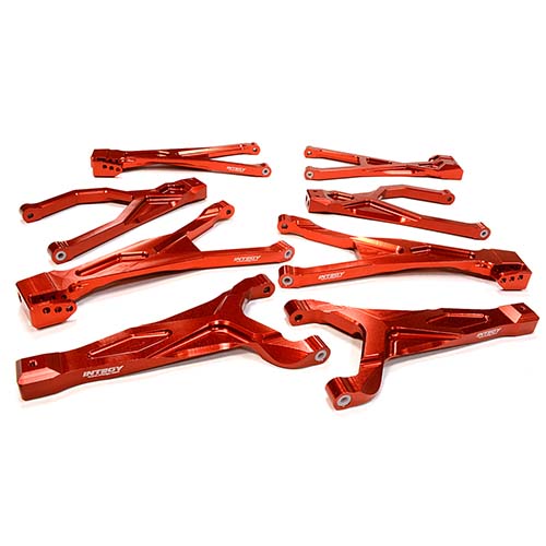 [#C25904RED] Billet Machined Suspension Kit for Traxxas 1/10 Scale Summit 4WD (Red)