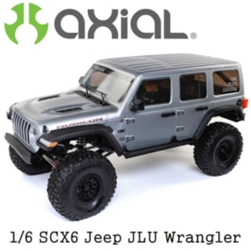 [역대급 초대형 라클차량] 1/6 SCX6 Jeep JLU Wrangler 4WD Rock Crawler RTR: Silver  AXI05000T2