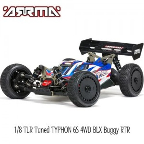 [ARA8406] ARRMA 1:8 TLR Tuned TYPHON 6S 4WD BLX Buggy RTR, Red/Blue