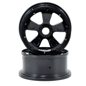 Losi Desert Buggy XL Wheel Set w/Beadlocks (Black/Red) (2) LOS45005 
