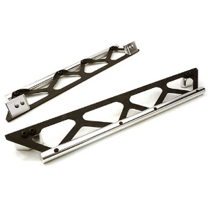 [#C26834SILVER] Machined Side Protection Nerf Bars for Traxxas X-Maxx 4X4