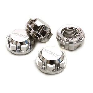 [#C27073SILVER] Billet Machined 17mm Hex Wheel Nuts (4) for Traxxas X-Maxx 4X4 (Silver)