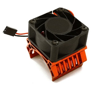 [#C28598RED] 36mm Motor Heatsink+40x40mm Cooling Fan 17k rpm for Most 1/10 On-Road &amp; Off-Road