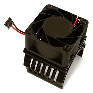 [#C28604BLACK] 42mm Motor Heatsink+40x40mm Cooling Fan 17k rpm for 1/10 Summit &amp; E-Revo