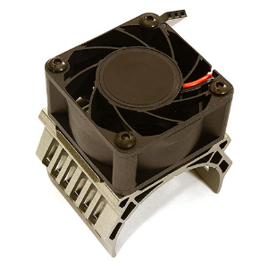 [#C28604GREY] 42mm Motor Heatsink+40x40mm Cooling Fan 17k rpm for 1/10 Summit &amp; E-Revo