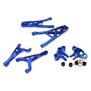 [#C28157BLUE] Billet Machined Front Suspension Set for Traxxas 1/10 Scale Summit 4WD
