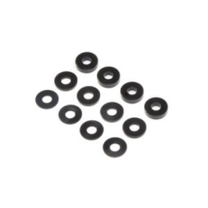 [TLR336006] M3 Aluminum Washer Set, Black (4ea): 22 5.0