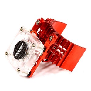 [#T8074RED] Motor Heatsink 540 Size w/ Cooling Fan for Slash Stampede 2WD Rustler 2WD Bandit (Red)