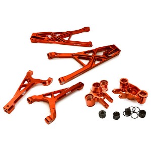 [#C28157RED] Billet Machined Front Suspension Set for Traxxas 1/10 Scale Summit 4WD