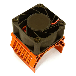 [#C28604ORANGE] 42mm Motor Heatsink+40x40mm Cooling Fan 17k rpm for 1/10 Summit &amp; E-Revo