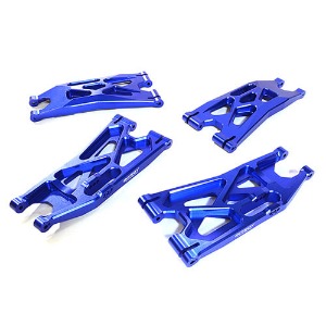 [#C27195BLUE] Billet Machined Lower Suspension Arms (4) for Traxxas X-Maxx 4X4