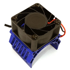 [#C28604BLUE] 42mm Motor Heatsink+40x40mm Cooling Fan 17k rpm for 1/10 Summit &amp; E-Revo