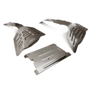 [#C27477GREY]  Stainless Steel (Coated) Skid Plate Kit for Traxxas 1/10 E-Revo &amp; Summit (Grey)