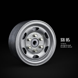 SR05 1.9inch beadlock wheels (Semigloss silver) (2) [GM70502]