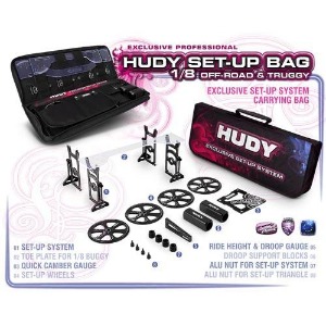 [108856] HUDY COMPLETE SET OF SET-UP TOOLS + CARRYING BAG - FOR 1/8 OFF-ROAD CARS
