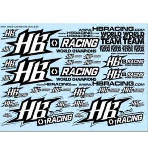World Team HB Racing Decals Black  [HB204075 ]