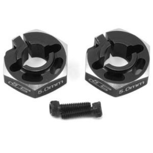 JConcepts B6/B6D 5.0mm Aluminum Lightweight Clamping Wheel Hex (2) (Black) [2607-2]