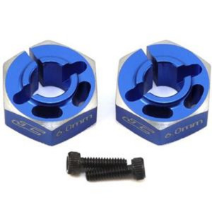 JConcepts B6/B6D 6.0mm Aluminum Lightweight Clamping Wheel Hex (2) (Blue)  [2608-1 ]