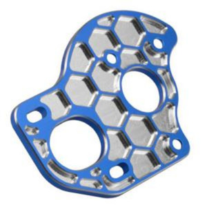 JConcepts B6.1/B6.1D Aluminum &quot;3 Gear&quot; Layback Honeycomb Motor Plate (Blue)  [2408-1]