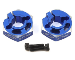 JConcepts B6/B6D 5.0mm Aluminum Lightweight Clamping Wheel Hex (2) (Blue) [2607-1]