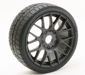 [SWS40245K16P] Sweep 1:8 GT racing glued tires set 45deg. w/Belts (EVO16 Black wheel) 반대분