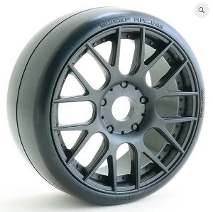 [SWS40140EK16P] Sweep 1:8 EXP GT racing Slick glued tires set 40deg. w/Belts (EVO16 Black wheel) 2pcs