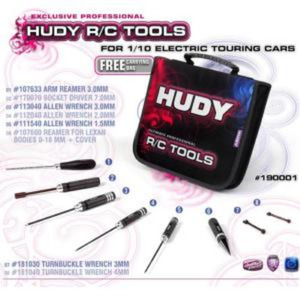 190001 HUDY SET OF TOOLS + CARRYING BAG - FOR ELECTRIC TOURING CARS