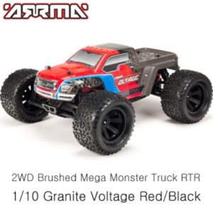 (조종기,충전기,배터리 포함 풀세트버전)ARRMA 1/10 Granite Voltage 2WD Brushed Mega Monster Truck RTR, /색상선택 가능/  조종기,충전기,배터리 포함 풀세트  [ARA102727T1]