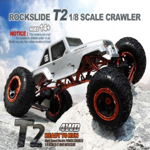 2022년형 ROCKSLIDE T2 1/8 Scale CRAWLER RTR (GRAY)-송수신기 포함-풀세트 입문용 rc카 전동 무선 자동차 몬스터 트럭   2021T2 sil