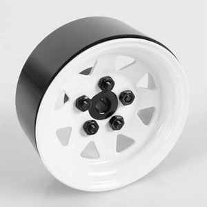 [#Z-Q0033] [1개 낱개] 5 Lug Wagon 1.9&quot; Single Steel Stamped Beadlock Wheel (White)