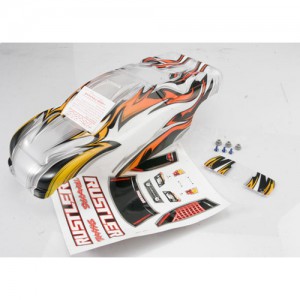 AX3717 Body Rustler ProGraphix (replacement for the painted body. Graphics are printed requires paint &amp; final color application)/window lights decal sheet/wing &amp; aluminum hardware