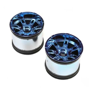 (1/8 몬스터 트럭 블루 크롬 휠) Wheel, 17mm, Blue Chrome (2): LST 3XL-E (품번:LOS44002 타이어에 사용) LOS44001