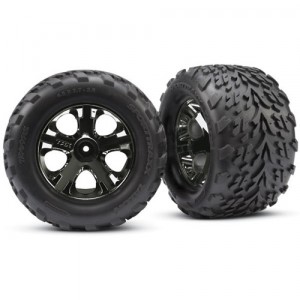 AX3669A Tires &amp; wheels assembled glued (2.8&#039;&#039;) (nitro rear/ electric front) (2)
