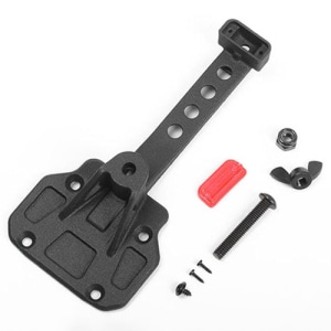 VVV-C1069  Spare Wheel and Tire Holder w/ Red High Rear Brake Light for Axial 1/10 SCX10 III Jeep JLU Wrangler