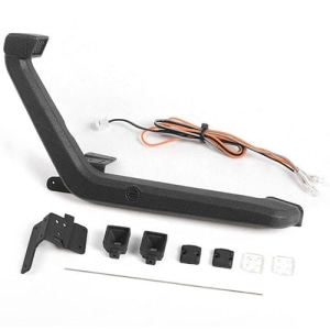 VVV-C1074 Snorkel w/Flood Lights, LED Kit and Antenna for Axial 1/10 SCX10 III Jeep JLU Wrangler